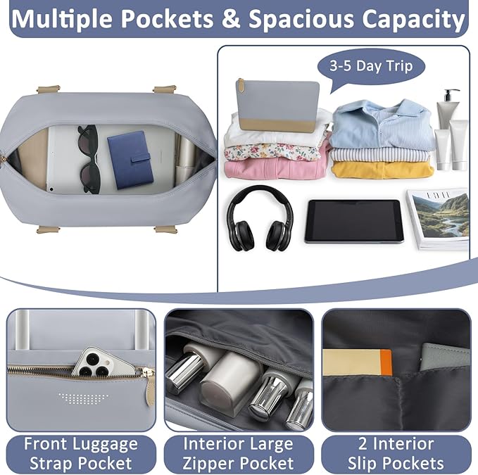 Travel Duffle Bag for Women, Weekender Bags, Hospital Bag for Labor Delivery - Image 4