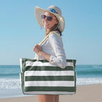 Becokan Beach Bags for Women Large Waterproof Beach Tote Bag Zipper Beach Bags - Image 6