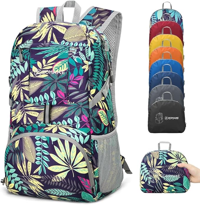 ZOMAKE Lightweight Packable Backpack 35L, Light Foldable Backpacks Water by ZOMAKE