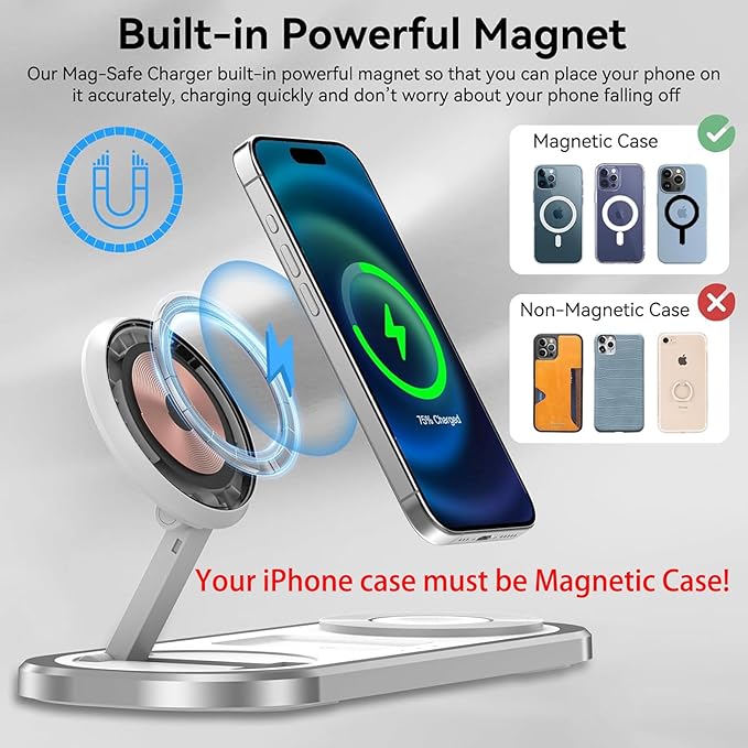 3 in 1 Fast Wireless Charger Stand - Image 5