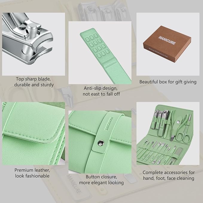 Manicure Set Professional Nail Clippers Pedicure Kit - Image 3
