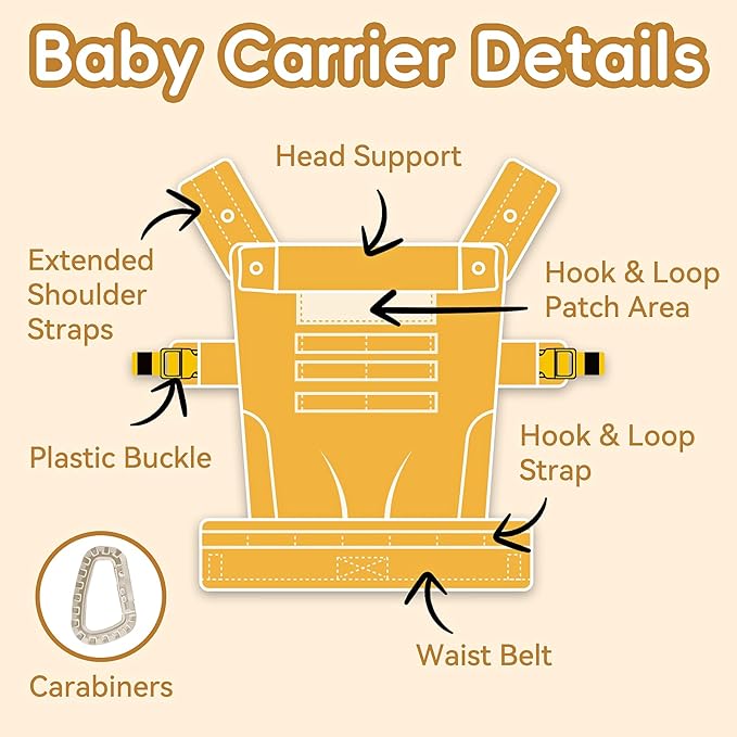 Baby Carrier, Lumbar Support Infant Carrier - Image 3