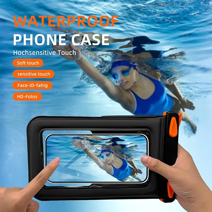Waterproof Phone Pouch Double Pocket, Floating IPX8 8.5 inch Waterproof Phone - Image 9