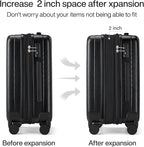 Hanke 24 Inch Expandable Checked Luggage Lightweight PC Hard Shell luggage - Image 3