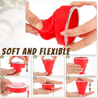 12 Pcs Silicone Collapsible Cup 7.04 oz Folding Camping Travel Collapsible - Image 4