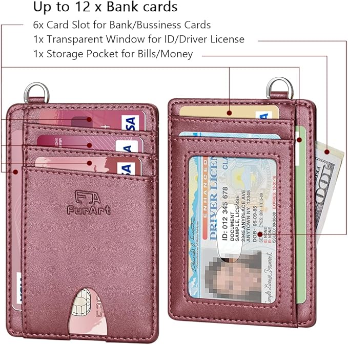 FurArt Slim Minimalist Wallet, Front Pocket Wallets, RFID Blocking, Credit Card - Image 6