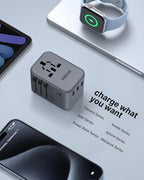 Universal Travel Adapter, VINTAR 35.5W International Power Adapter - Image 6