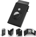 Mens Smart Wallet Card Holder for AirTag: Leather, Compatible by typecase