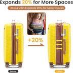 Campfun Luggage Sets 4 Piece, Expandable Carry On Luggage Set Hardshell PP - Image 8