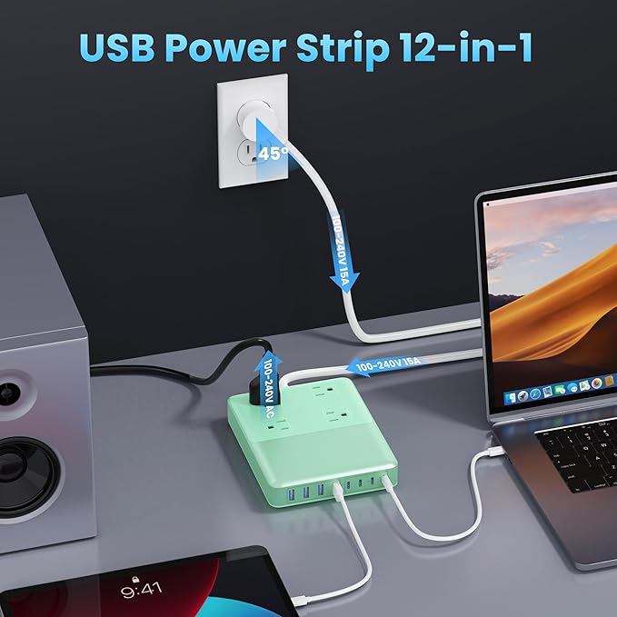 12-in-1 Charging Station USB C Power Strip - Image 3
