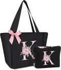 Vavabox Tote Bag, A-Z Initial Monogrammed Waterproof Tote Bag, Bridesmaid Gifts by Vavabox