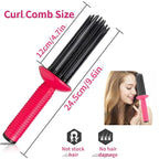 17 Teeth Curly Hair Brush, Curl Defining Brush, Curling Roll Comb, Perfect for Hair Salon & Home Use (Round Purple)