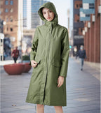 ANYOO Waterproof Rain Poncho Lightweight Reusable Hiking Hooded Coat Jacket - Image 7