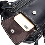 KPYWZER Genuine Leather Shoulder Bag Small Men Messenger Pack Handbag Sling - Image 6