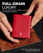 Jenoss Smart Wallet For Men & Women: Full Grain Leather, Handcrafted, Slide - Image 2