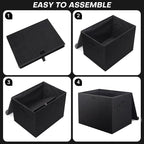 Large 17" 42 Quarts Collapsible Stackable Storage Bins - Image 3