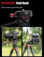 IFOOTAGE Gazelle TA3B+Komodo K3 Aluminum Camera Tripod - Image 3