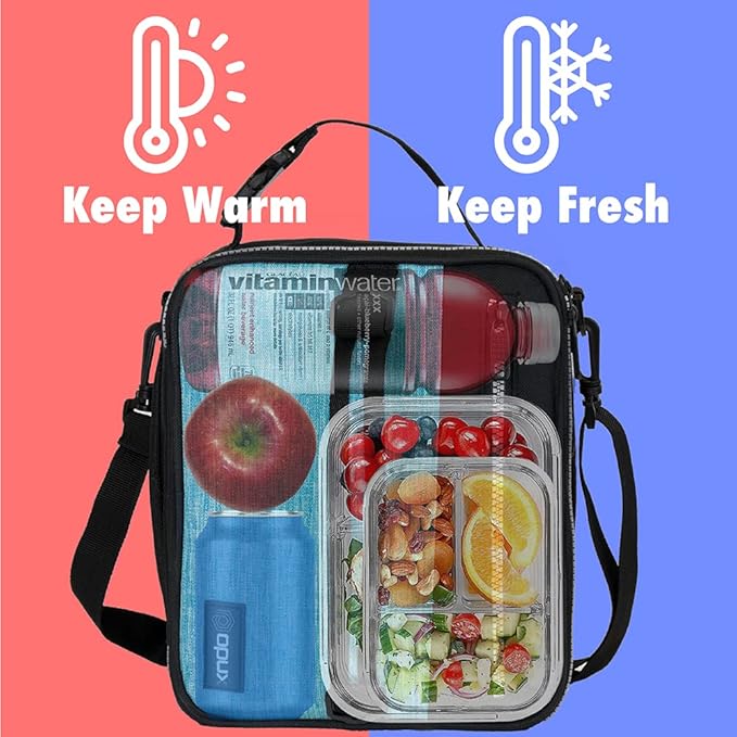 opux Insulated Lunch Box for Men Women Adult, Compact Lunch Bag for Kids Boy - Image 8