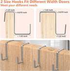 FENTEC 24 Pockets Over the Door Shoe Organizer Hanging Shoe Organizer - Image 3