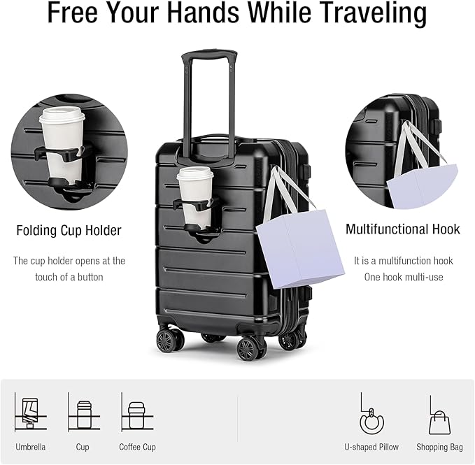 KYME Carry On Luggage 22x14x9 Airline Approved Expandable - Image 3