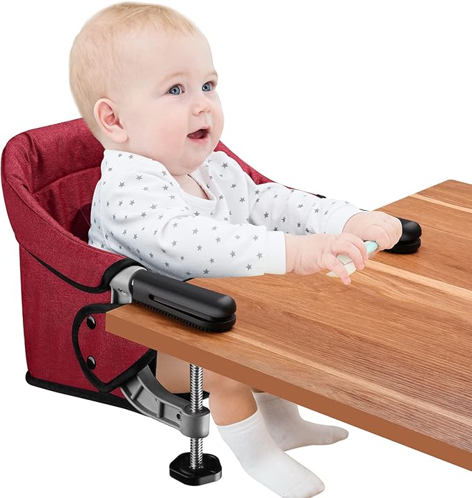Hook On Chair, Clip on High Chair, Fold-Flat Storage Portable Baby Feeding Seat by Toogel