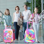 Kids Luggage for Boys Girls, Toddler Rolling Travel Carry on Suitcase - Image 6