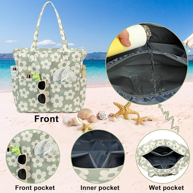 Waterproof Beach Tote Pool Bags - Image 8