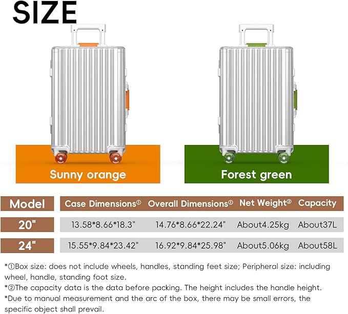 ROAMING 24 Inch Check Luggage Durable Aluminum Zipperless Luggage Airline - Image 9