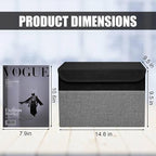 Large 22 Quart Linen Fabric Foldable Storage Bin Cube Organizer Basket - Image 2