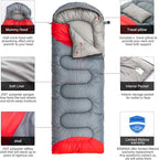 BISINNA Sleeping Bag with Pillow - Image 3