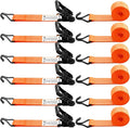6 Pack 2 inch Ratchet Straps Heavy Duty J Hook 2 in x 15ft by SALUINOKI