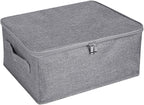 ANMINY Storage Bins with Zipper Lids 13 Qt Lidded Fabric Storage Boxes Baskets by ANMINY