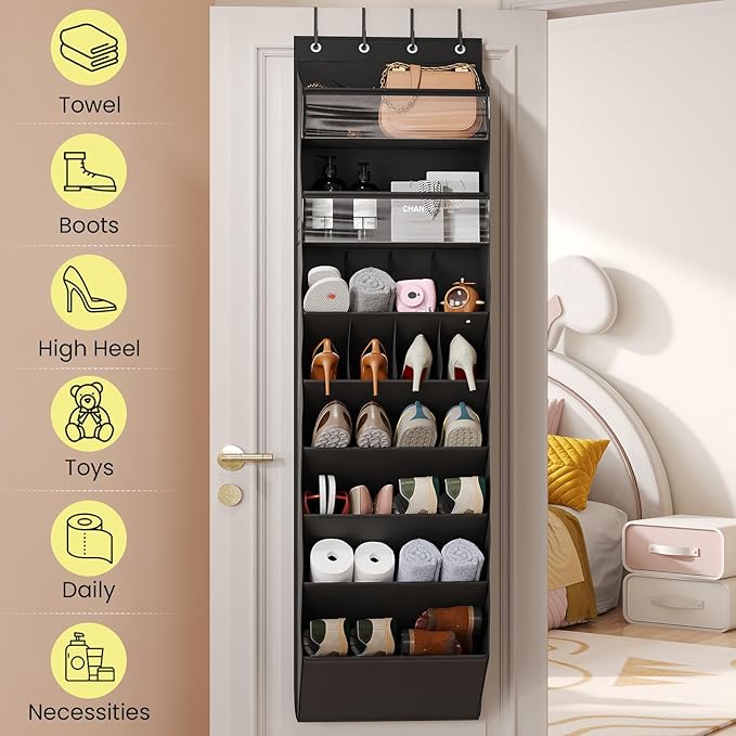 Over the Door Shoe Organizer for Closet, Shoes Rack - Image 2