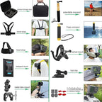 Gurmoir Accessory Kit for Osmo Action 5 pro 4/Insta 360 X5 X4 X3/Go Pro Hero13 - Image 5