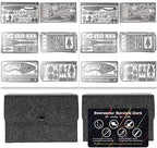 PSKOOK 12 Pcs Survival Multitool Card Emergency Camping Tool EDC Kit in Your by PSKOOK