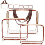 APREUTY Clear Makeup Bags, TSA Approved 6Pcs Cosmetic Makeup Bags Set Clear PVC - Image 9