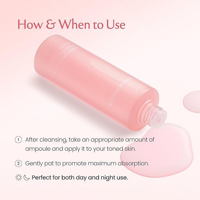 NEOGEN Collagenique Pure Collagen Core Lifting Essential Ampoule 8.79 oz / 260ml - Core Lifting7 Collagen Vita Complex, Collageneer, Vitamin B12, Elasticity, Moisturizing, Korean Skin Care