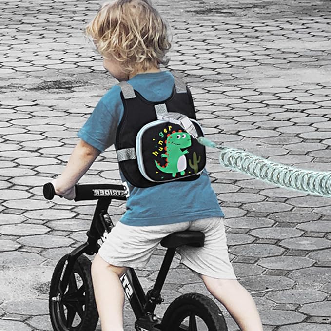 Accmor Toddler Harness Leash+ Anti Lost Wrist Link, Cute Dinosaur Kids Harness - Image 5