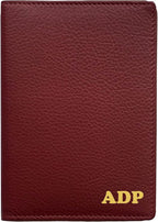 Personalized Monogrammed Merlot Leather RFID Passport Wallet by 123CheapChecks