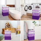 HomeHacks 2 Pack Large Laundry Baskets, Waterproof, Freestanding Laundry Hampers - Image 6