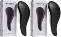 Crave Naturals Glide Thru Detangling Brush, Detangler Brush for Curly, Straight, Wet and Dry Hair Comb for Adults and Kids, Hair Accessories for Women, Black (Pack of 2)