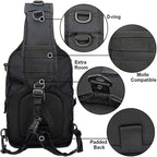 hopopower Tactical Sling Bag Pack Military Rover Shoulder Backpack EDC Assault - Image 4