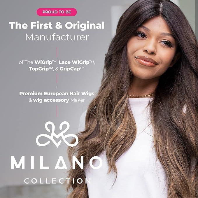 Milano Collection Hot Air Hair Brush Dryer, Quick & Easy Styling, Hair Volumizer for Human Hair Wigs & Natural Hair, Lightweight Round-Shaped Barrel Blow Dry Brush, Black