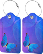 Blue and Purple Luggage Tags by SNAPMADE