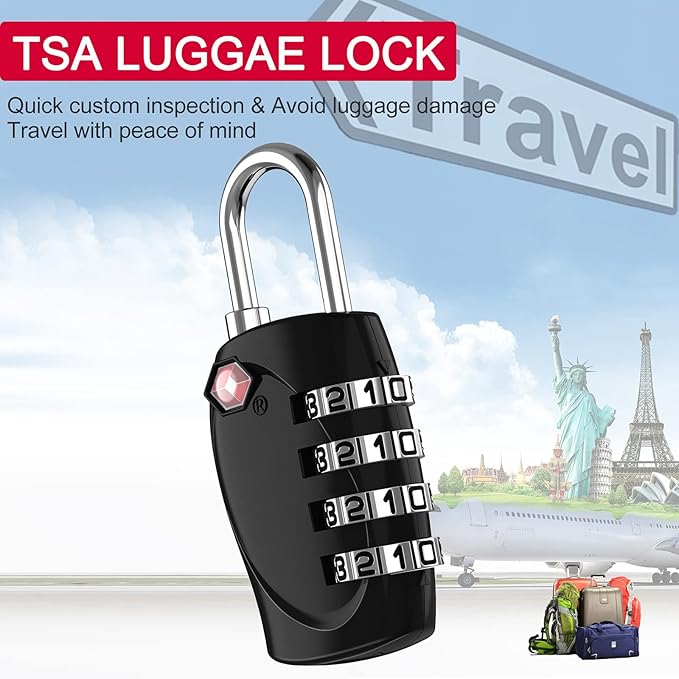 ZHEGE Luggage Locks TSA Approved, Zipper Locks - Image 2