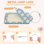 Retro Cream Daisies PU Leather Luggage Tags - Image 7