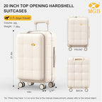 MGB 20 Inch Top Open Carry On Luggage 22x14x9 Airline Approved, Aluminum Frame - Image 3