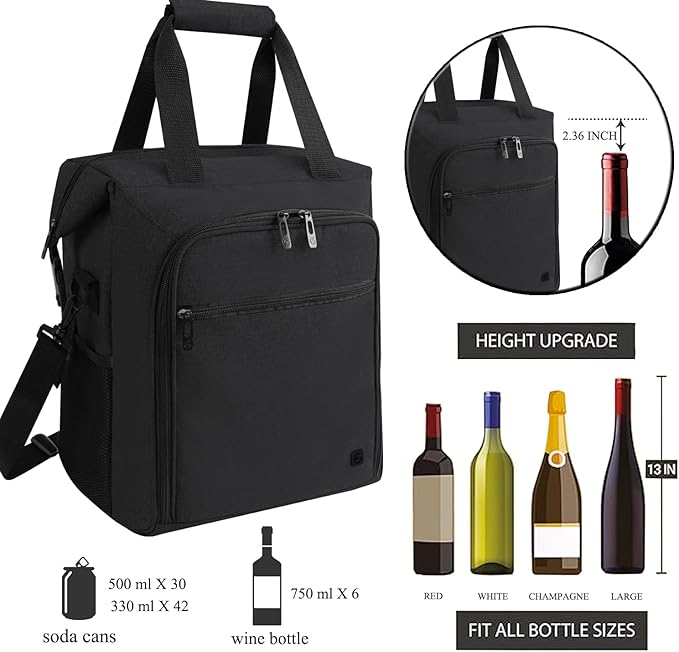 ALLCAMP 6 Bottle Wine Gift Bag - Image 3