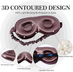 ZIMASILK Adjustable 22 Momme 100% Pure Mulberry Silk Sleep Mask, 3D Contoured - Image 2