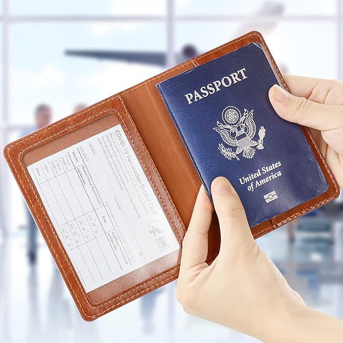 TIGARI Passport Holder for Travel Women Men, PU Leather Passport Wallet Cover - Image 5